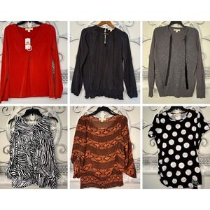 Bundle Lot of 7 Michael Kors Blouses Sizes Small Med and Large NWT EUC Business